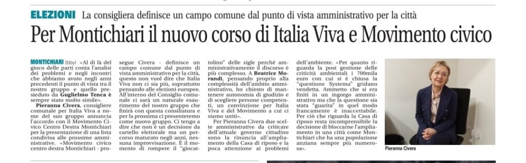 Italia Viva e Movimento Civico