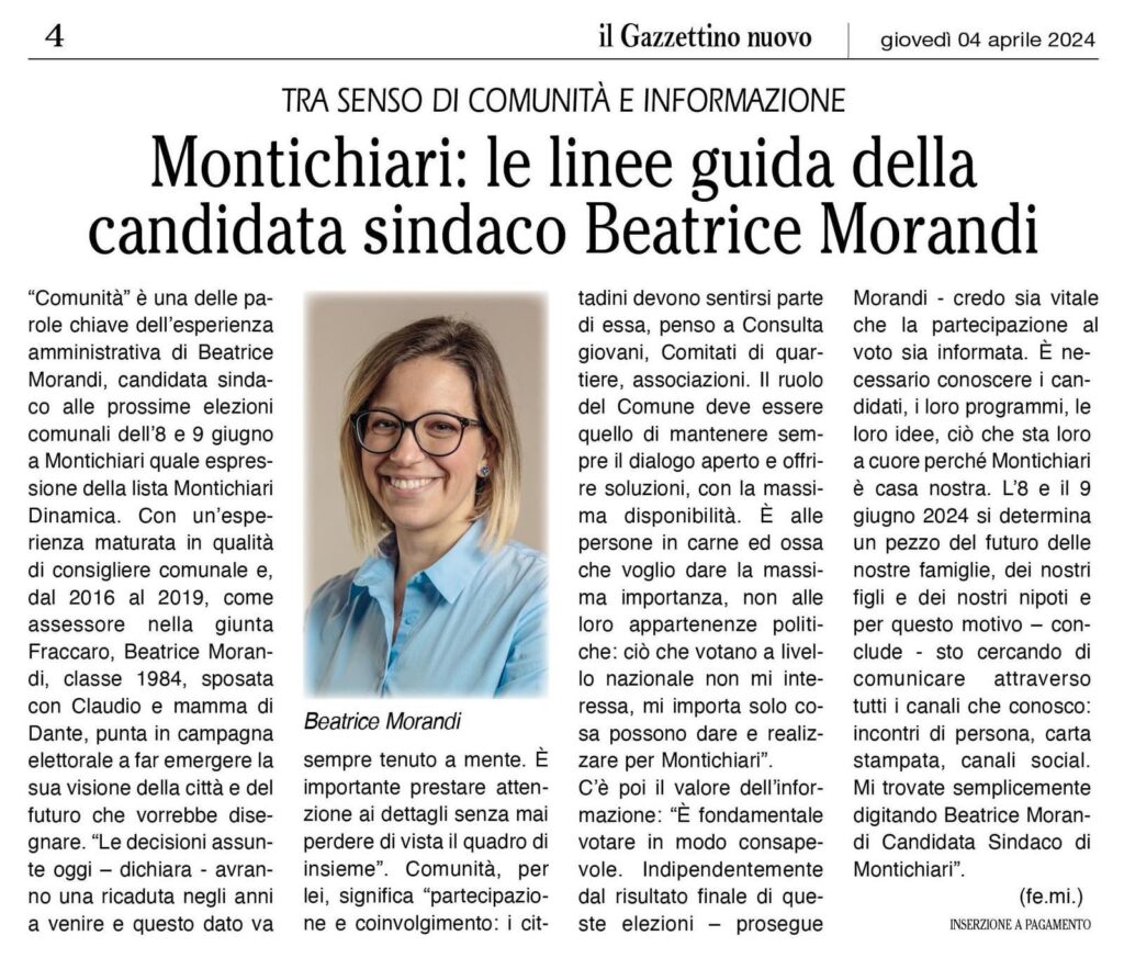 Le linee guida di Beatrice Morandi
